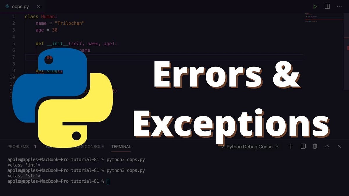 Exceptions and Errors